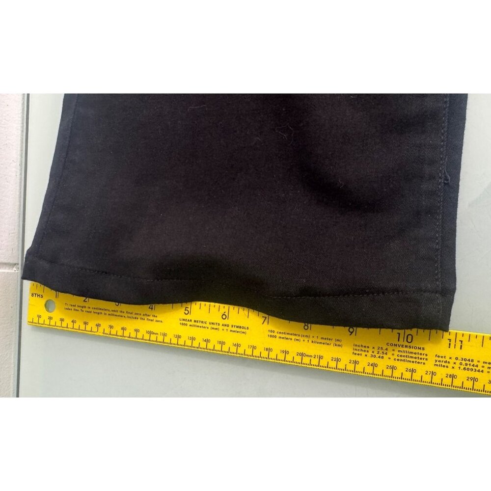 7 For All Mankind Dojo Womens Jeans 31X30 Flare Leg Black Denim Wide Leg Stretch - Picture 11 of 13